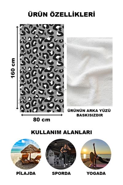 Dekoratif Modern Desenli Plaj Deniz Havlusu Peştamal 80x160 CM PİKA28