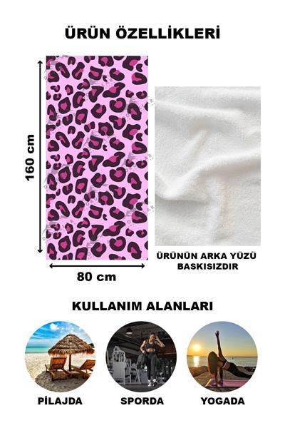 Dekoratif Modern Desenli Plaj Deniz Havlusu Peştamal 80x160 CM PİKA30
