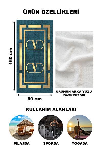 Dekoratif Modern Desenli Plaj Deniz Havlusu Peştamal 80x160 CM LUX41