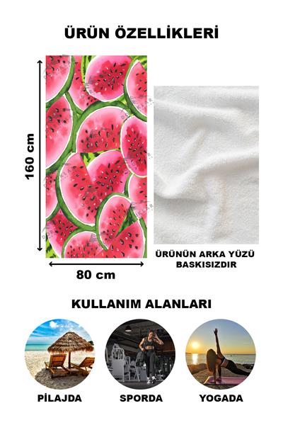 Dekoratif Modern Desenli Plaj Deniz Havlusu Peştamal 80x160 CM PİKA22