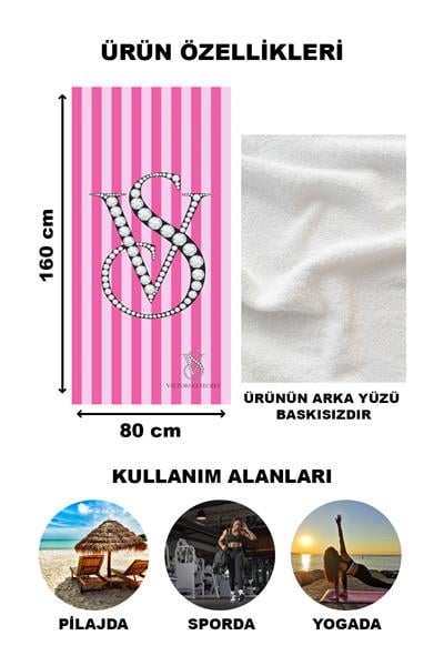 Dekoratif Modern Desenli Plaj Deniz Havlusu Peştamal 80x160 CM LUX77