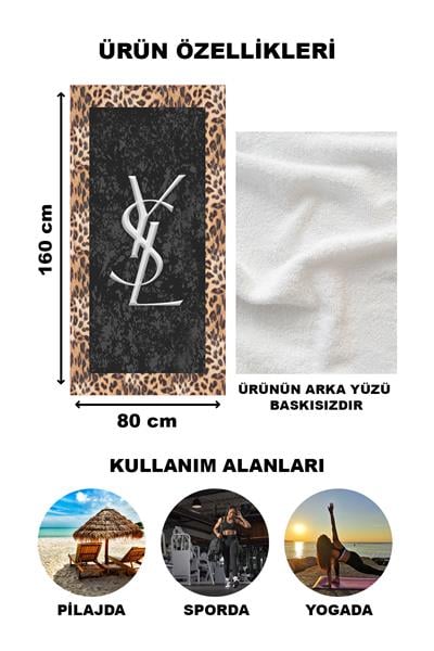 Dekoratif Modern Desenli Plaj Deniz Havlusu Peştamal 80x160 CM LUX76