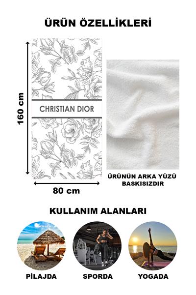 Dekoratif Modern Desenli Plaj Deniz Havlusu Peştamal 80x160 CM LUX71