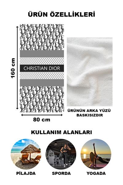 Dekoratif Modern Desenli Plaj Deniz Havlusu Peştamal 80x160 CM LUX79