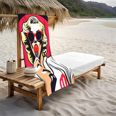 Dekoratif Modern Desenli Plaj Deniz Havlusu Peştamal 80x160 CM TRL08