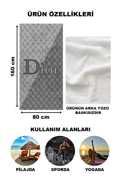 Dekoratif Modern Desenli Plaj Deniz Havlusu Peştamal 80x160 CM LUX53