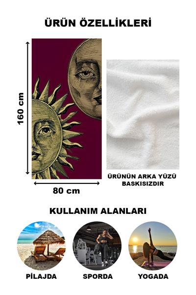 Dekoratif Modern Desenli Plaj Deniz Havlusu Peştamal 80x160 CM FI006