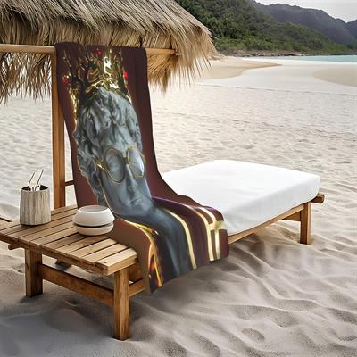 Dekoratif Modern Desenli Plaj Deniz Havlusu Peştamal 80x160 CM PİKA08