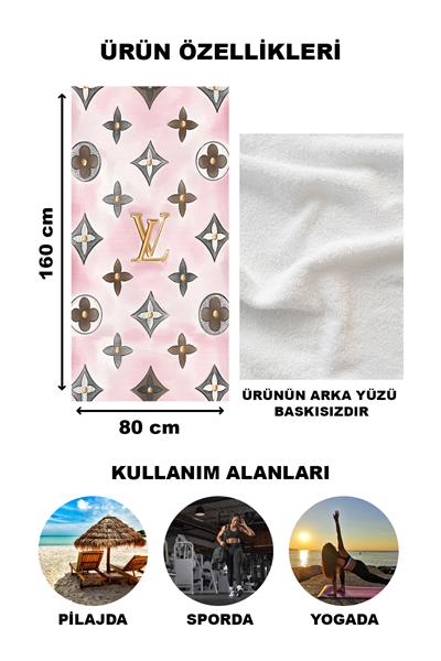 Dekoratif Modern Desenli Plaj Deniz Havlusu Peştamal 80x160 CM LUX46