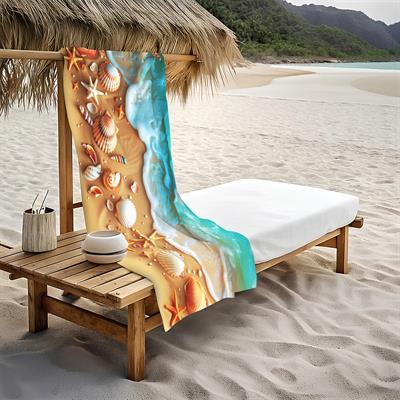 Dekoratif Modern Desenli Plaj Deniz Havlusu Peştamal 80x160 CM PİKA20