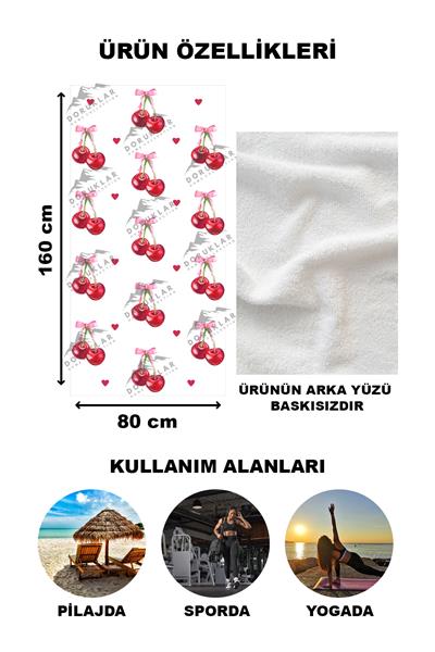 Dekoratif Modern Desenli Plaj Deniz Havlusu Peştamal 80x160 CM PİKA23