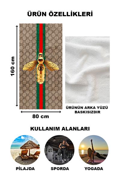 Dekoratif Modern Desenli Plaj Deniz Havlusu Peştamal 80x160 CM LUX25