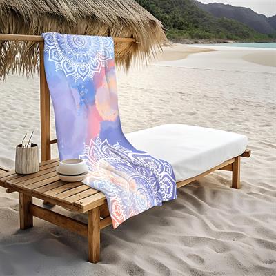Dekoratif Modern Mandala Desenli Plaj Deniz Havlusu Peştamal 80x160 CM MD03