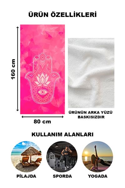 Dekoratif Modern Mandala Desenli Plaj Deniz Havlusu Peştamal 80x160 CM MD11