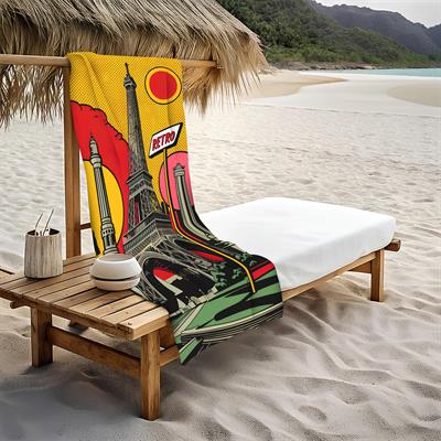 Dekoratif Modern Retro Desenli Plaj Deniz Havlusu Peştamal 80x160 CM RTR08