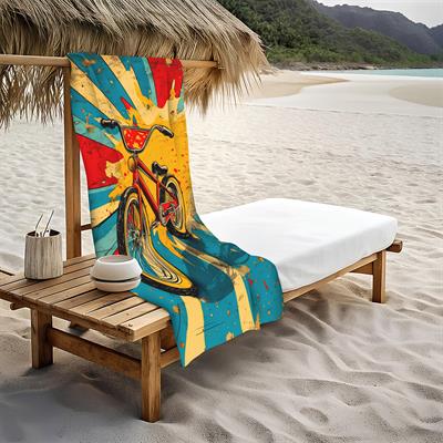 Dekoratif Modern Retro Desenli Plaj Deniz Havlusu Peştamal 80x160 CM RTR07
