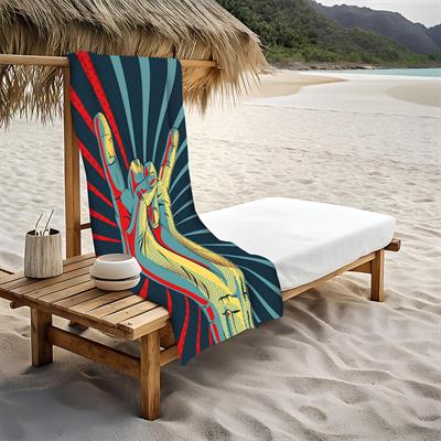 Dekoratif Modern Retro Desenli Plaj Deniz Havlusu Peştamal 80x160 CM RTR09