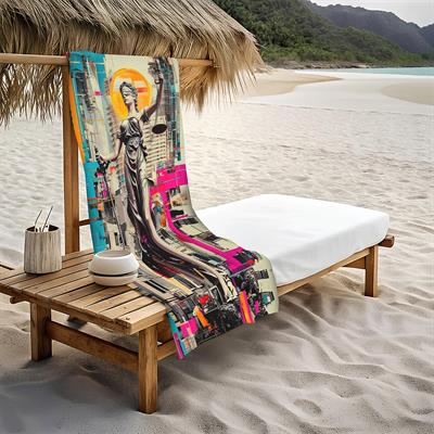 Dekoratif Modern Retro Desenli Plaj Deniz Havlusu Peştamal 80x160 CM RTR05