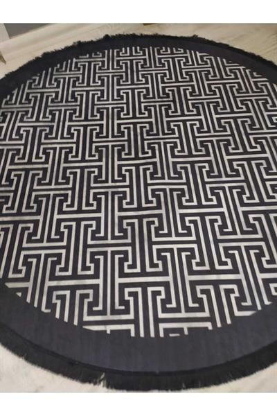 Dekoratif Örüntü Desenli Kaymaz Taban Yıkanabilir Leke Tutmaz Dokuma Taban Halı Drk8055-6