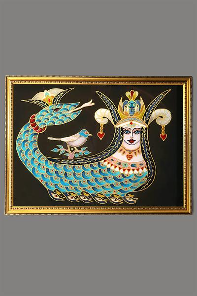 Dekoratif Şahmaran Desenli Modern Tablo 50x70 CM