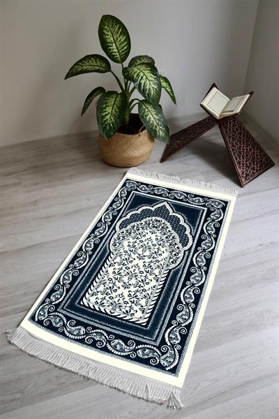 Dijital Baskı Kaymaz Taban Yıkanabilir Püsküllü Seccade