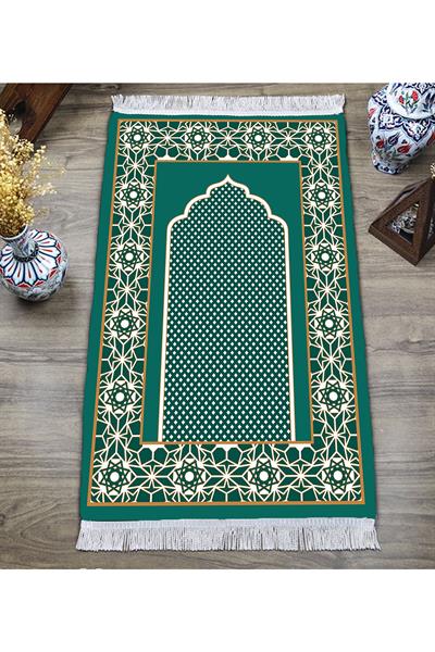 Dijital Baskı Kaymaz Taban Yıkanabilir Püsküllü Seccade