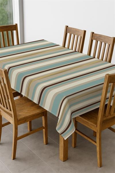 Dijital Baskı Pamuklu Keten Kumaş 150x200cm Masa Örtüsü - Runner Hediyeli MSRT012