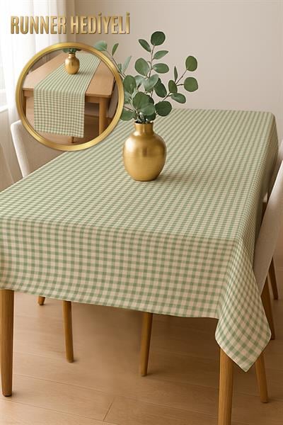 Dijital Baskı Pamuklu Keten Kumaş 150x200cm Masa Örtüsü - Runner Hediyeli MSRT016