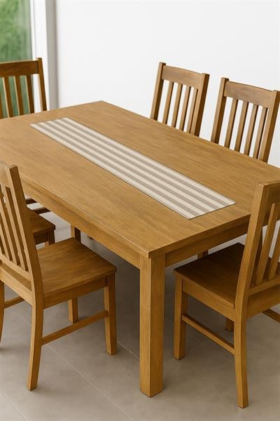 Dijital Baskı Pamuklu Keten Kumaş 150x200cm Masa Örtüsü - Runner Hediyeli MSRT011