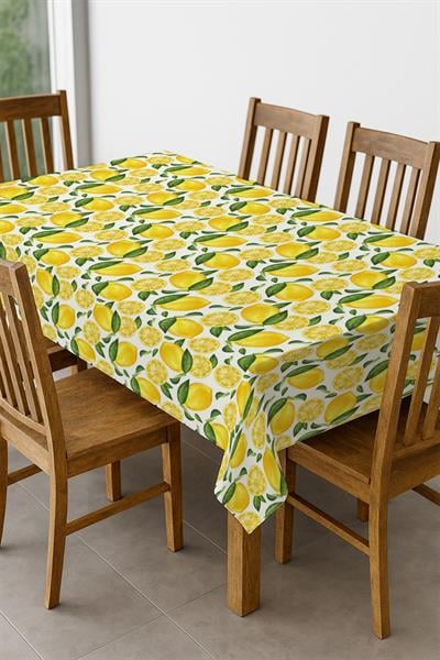 Dijital Baskı Pamuklu Keten Kumaş 150x200cm Masa Örtüsü - Runner Hediyeli MSRT008