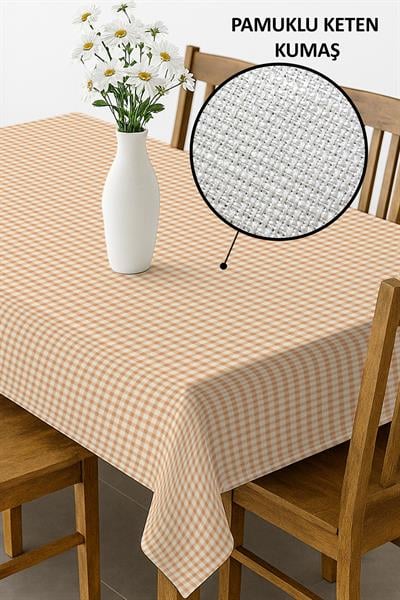 Dijital Baskı Pamuklu Keten Kumaş 150x200cm Masa Örtüsü - Runner Hediyeli MSRT018
