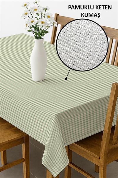 Dijital Baskı Pamuklu Keten Kumaş 150x200cm Masa Örtüsü - Runner Hediyeli MSRT016