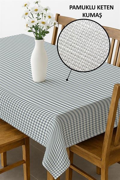 Dijital Baskı Pamuklu Keten Kumaş 150x200cm Masa Örtüsü - Runner Hediyeli MSRT017