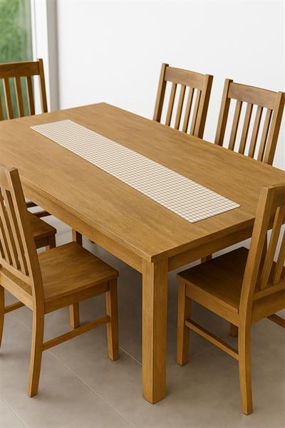 Dijital Baskı Pamuklu Keten Kumaş 150x200cm Masa Örtüsü - Runner Hediyeli MSRT015