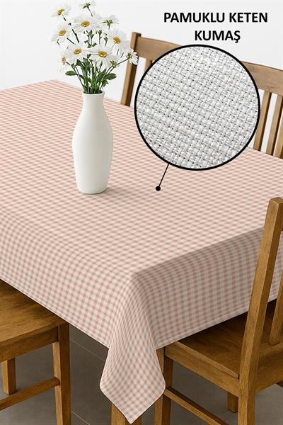 Dijital Baskı Pamuklu Keten Kumaş 150x200cm Masa Örtüsü - Runner Hediyeli MSRT014