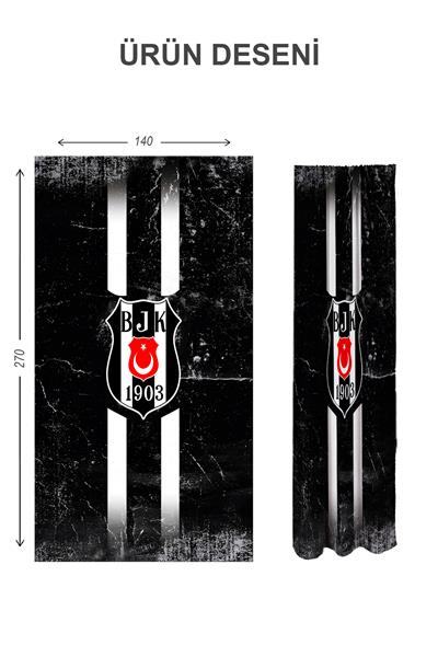 Dijital Baskı Yıkanabilir Modern Desenli 2 Kanat Bebek ve Çocuk Odası Fon Perdesi