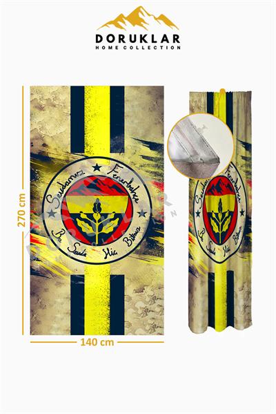 Dijital Baskı Yıkanabilir Sportif Desenli 2 Kanat Genç ve Çocuk Odası Fon Perdesi PRD0055