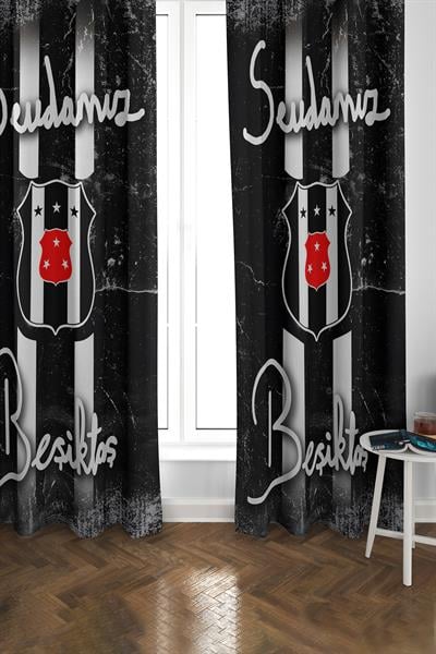 Dijital Baskı Yıkanabilir Sportif Desenli 2 Kanat Genç ve Çocuk Odası Fon Perdesi PRD0056