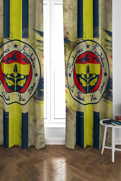 Dijital Baskı Yıkanabilir Sportif Desenli 2 Kanat Genç ve Çocuk Odası Fon Perdesi PRD0055