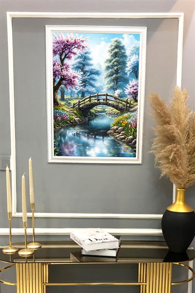 Doğa ve Manzara Desenli Çerçeveli Duvar Tablosu 50x70cm SERENE02