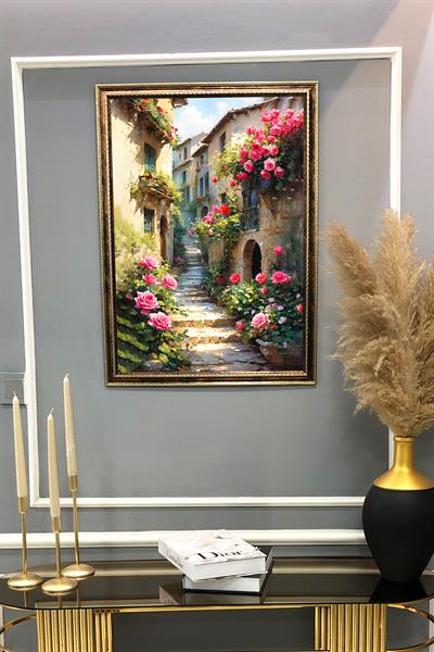 Doğa ve Manzara Desenli Çerçeveli Duvar Tablosu 50x70cm SERENE08