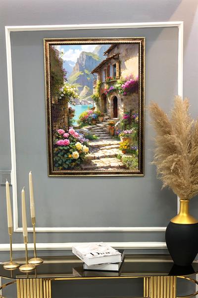 Doğa ve Manzara Desenli Çerçeveli Duvar Tablosu 50x70cm SERENE10