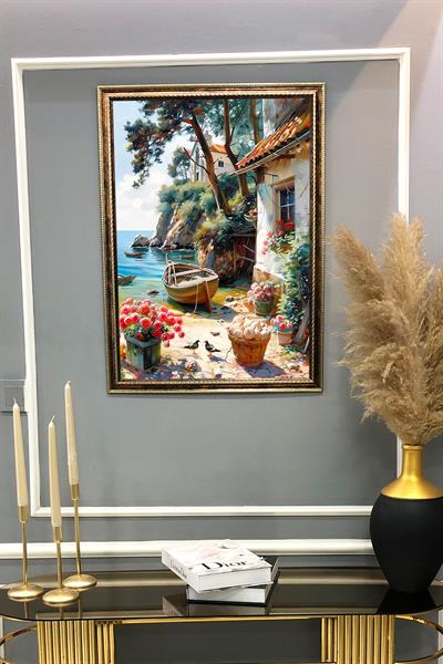 Doğa ve Manzara Desenli Çerçeveli Duvar Tablosu 50x70cm SERENE01