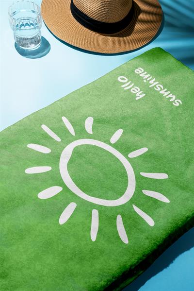 Hello Sunshine Yazılı Plaj Deniz Havlusu Dijital Baskı Peştamal 80x160 CM HSS04