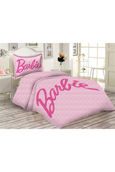 Kapitoneli Pamuk Dolgulu Kadife Kumaş Barbie Desenli Tek Kişilik Çocuk Genç Yatak Örtüsü Seti