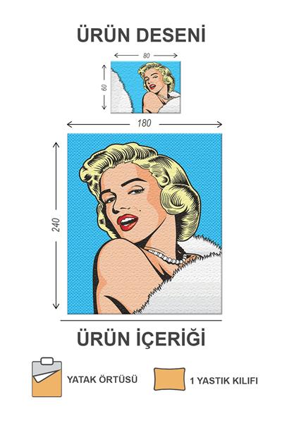 Kapitoneli Pamuk Dolgulu Kadife Kumaş Modern Desenli Premium Kalite Yatak Örtüsü Seti