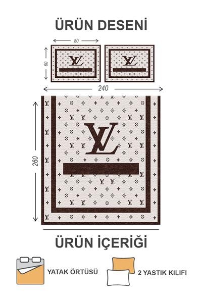 Kapitoneli Pamuk Dolgulu Kadife Kumaş Modern Desenli Premium Kalite Yatak Örtüsü Seti