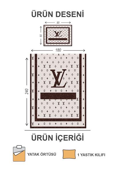 Kapitoneli Pamuk Dolgulu Kadife Kumaş Modern Desenli Premium Kalite Yatak Örtüsü Seti