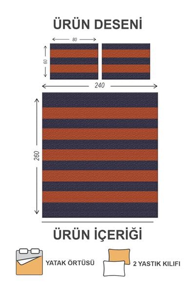 Kapitoneli Pamuk Dolgulu Kadife Kumaş Modern Desenli Premium Kalite Yatak Örtüsü Seti