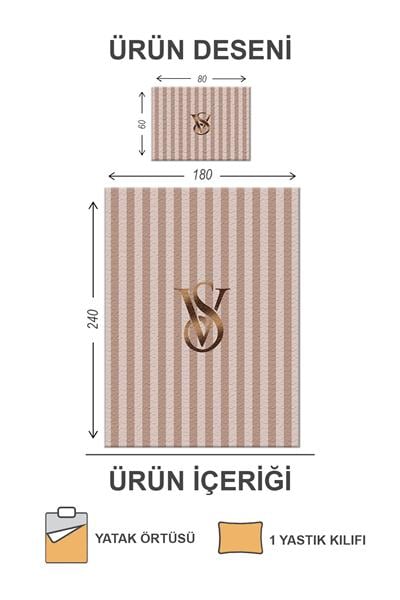 Kapitoneli Pamuk Dolgulu Kadife Kumaş Modern Desenli Premium Kalite Yatak Örtüsü Seti